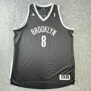 Brooklyn Nets Jersey Mens 2XL Black NBA Basketball Deron Williams 8 Adidas